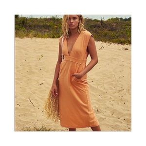 Free People beach bella dress, textured BLACK - worn ONCE.